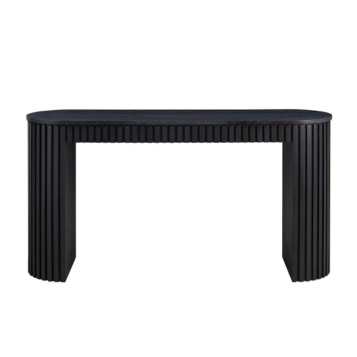 Black Entryway Console Table with Storage, 59.1 in Wide