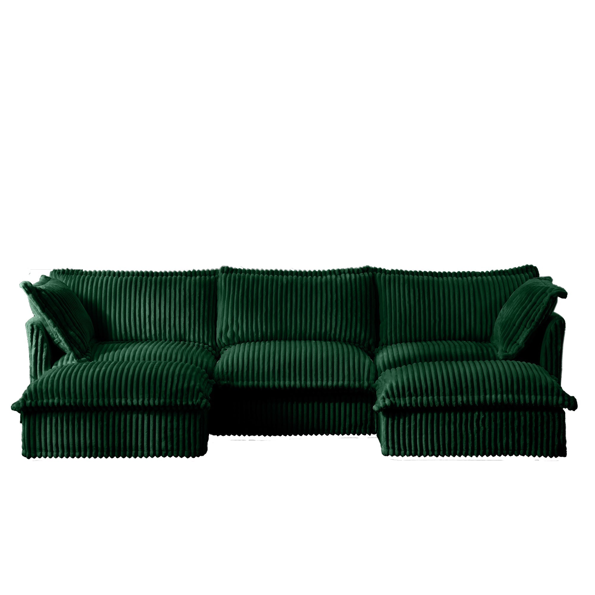 Fluffy 3-Seat Modular Sofa in Corduroy Emerald #OttOnly_2 #Fabric_Corduroy Emerald