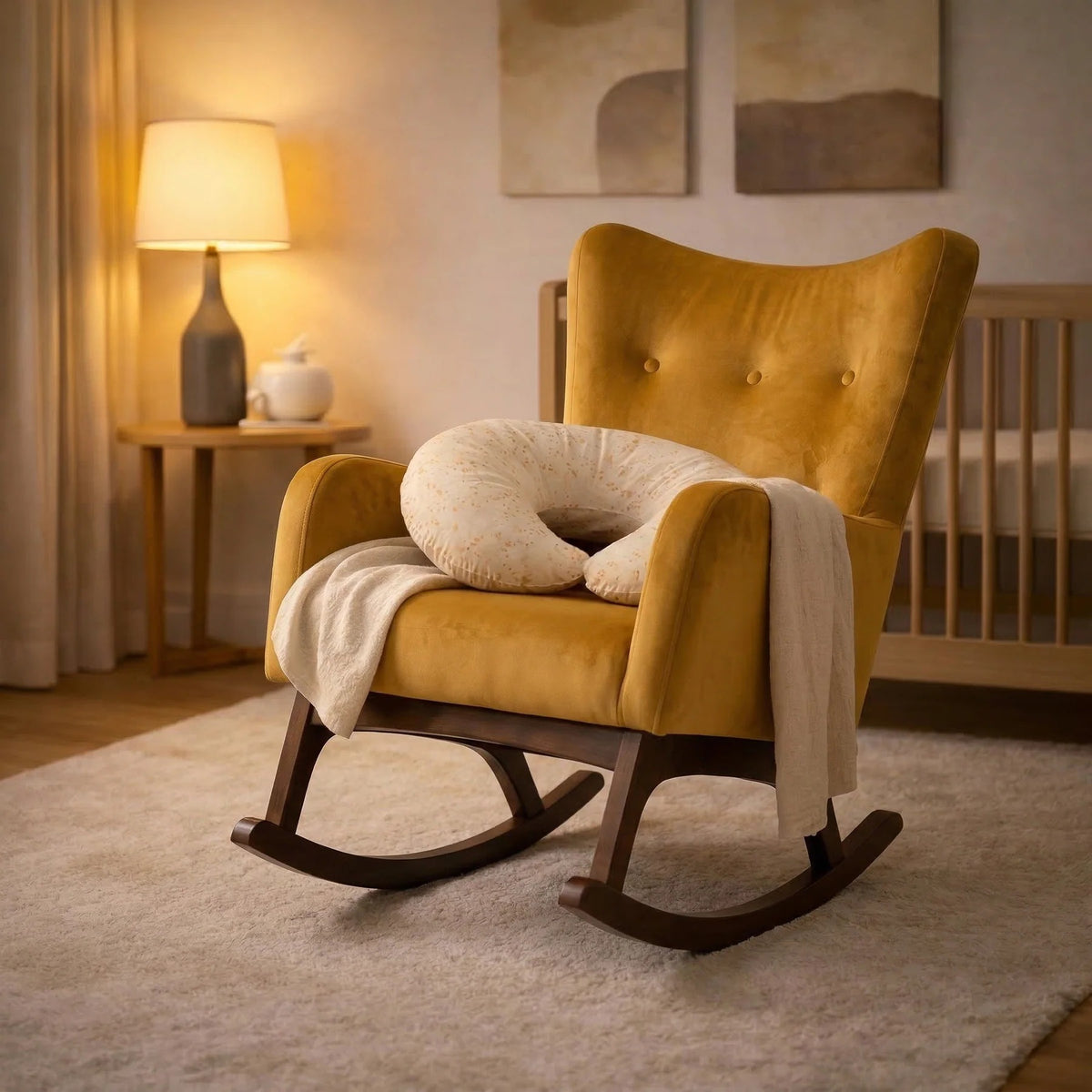 Yellow Velvet Accent Chair