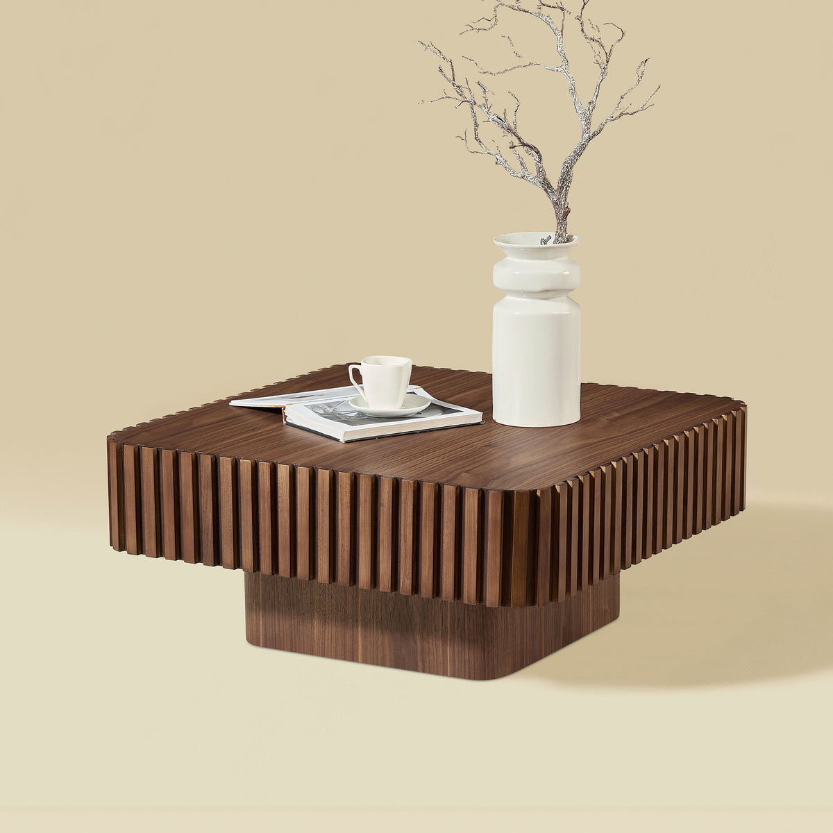 Walnut Square Coffee Table, 31.5 in