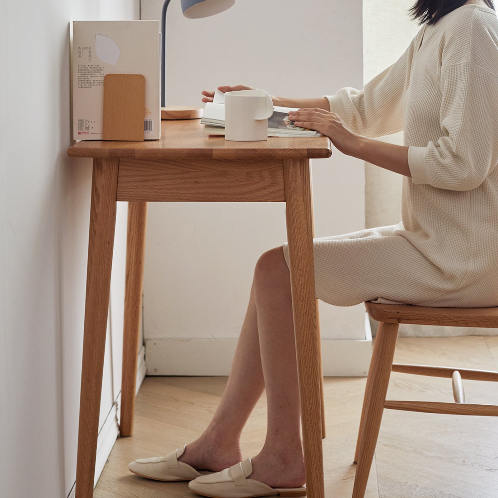 Computer Desk, 39.4 in, Natural