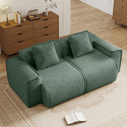 Seneca Boneless Couch - 2 Seater, Olive