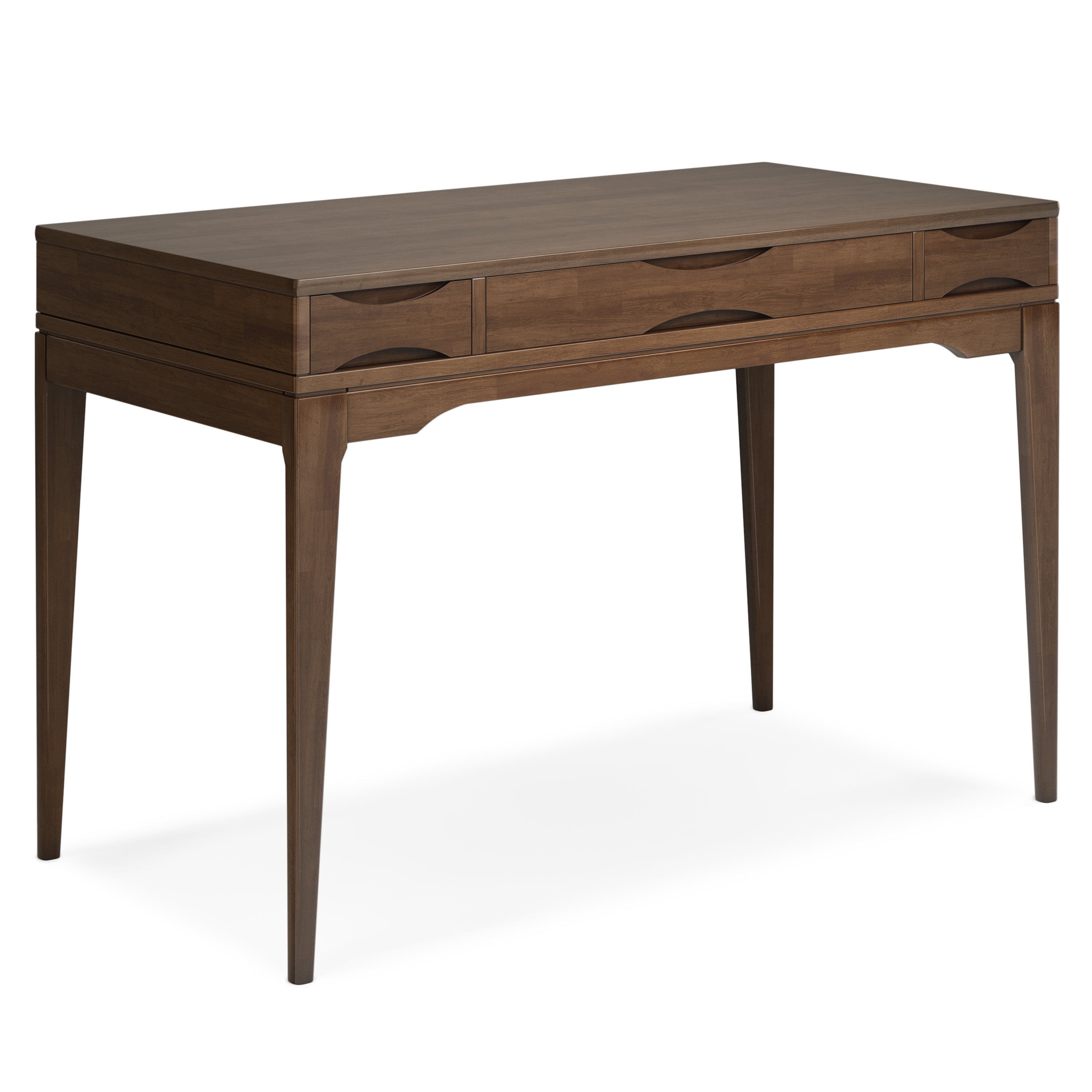 Office Desk with Keyboard Tray, 48 in, Walnut