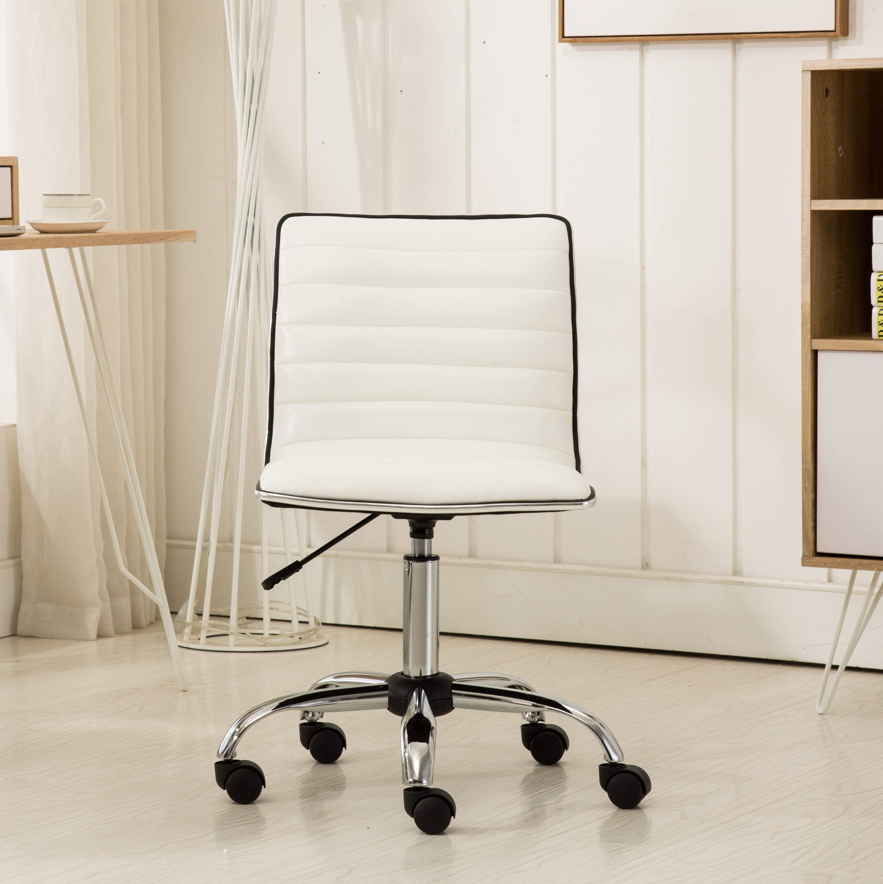 Office Chair, 23.6 in, White