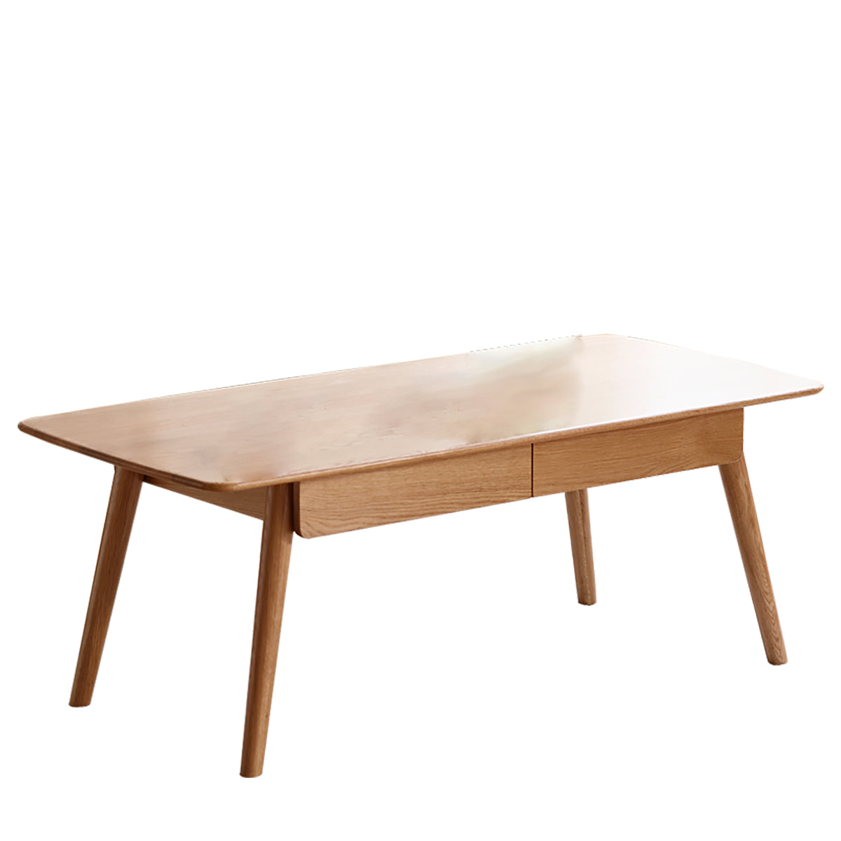 Oak Solid Wood Coffee Table, 39.4 in