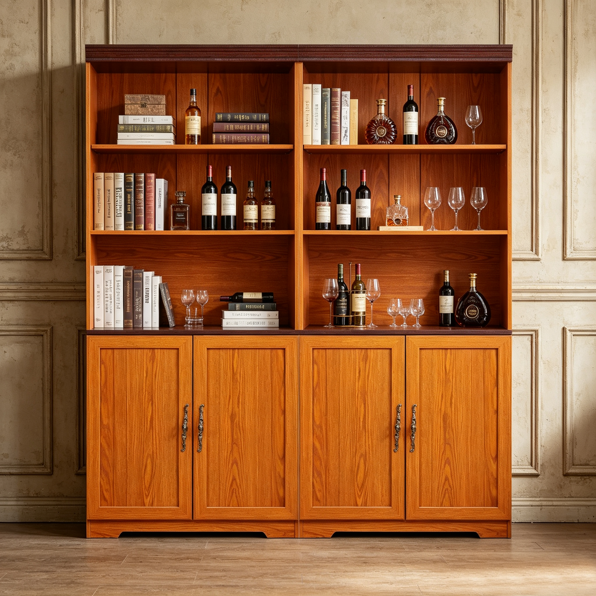 Bookcase with Adjustable Shelves, 60.7 in