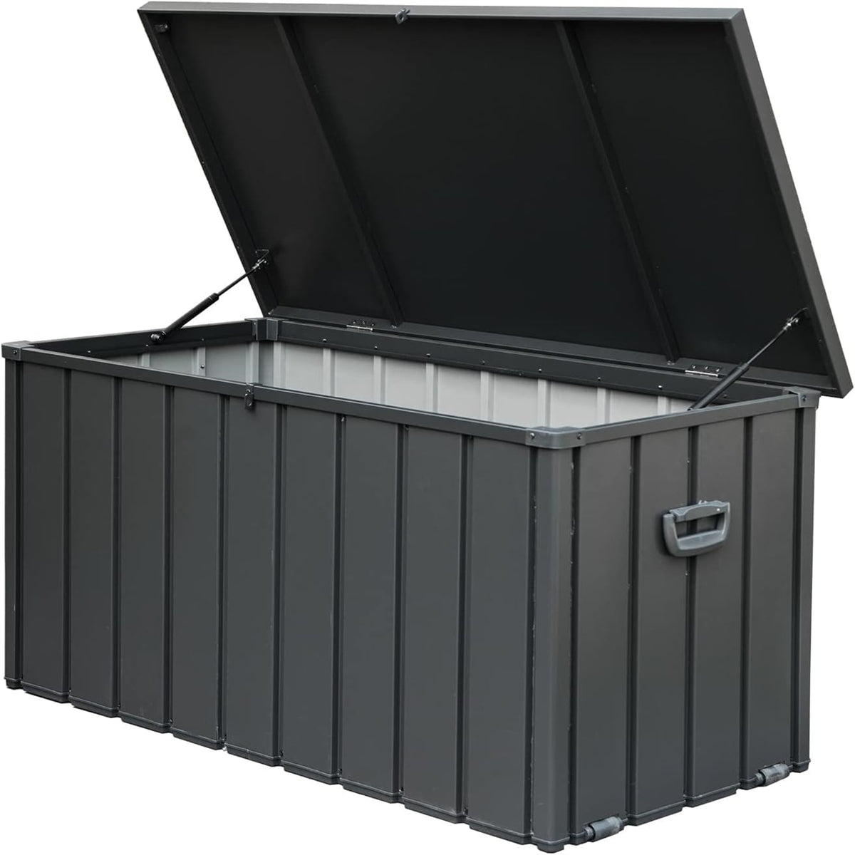 200 Gallon Dark Gray Metal Deck Box Lockable