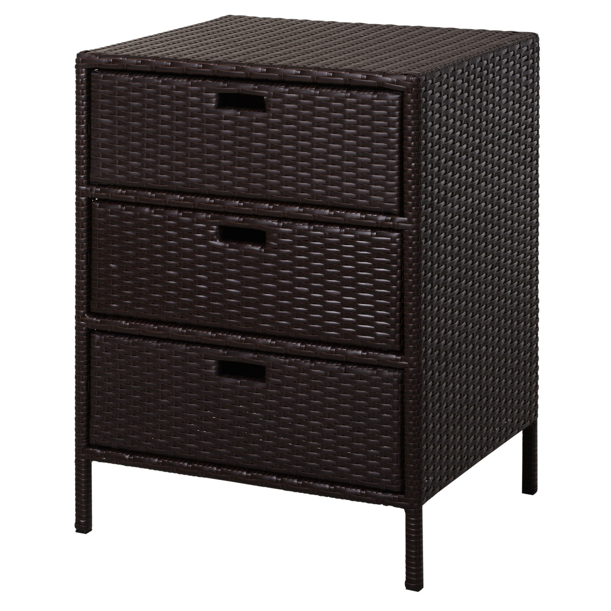 Brown Wicker Pool Towel Rack