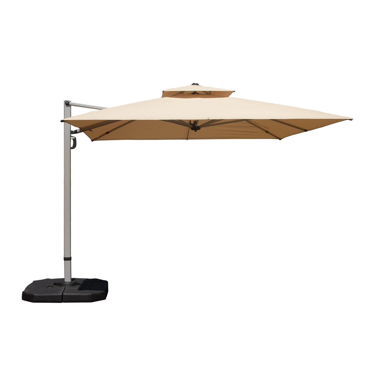 9 ft Beige Cantilever Patio Umbrella with Tilt