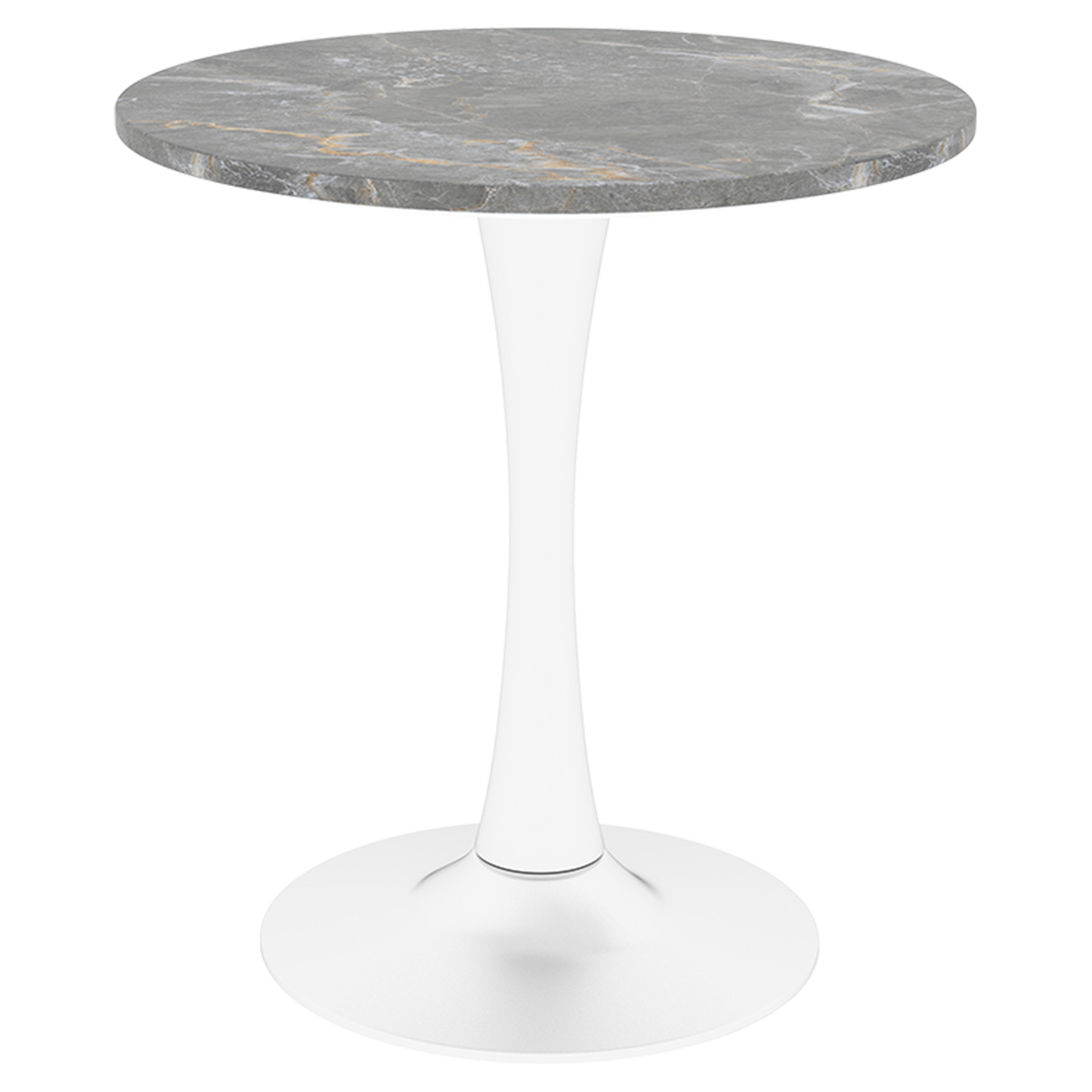 Gray Round Side Table, 27.6 in