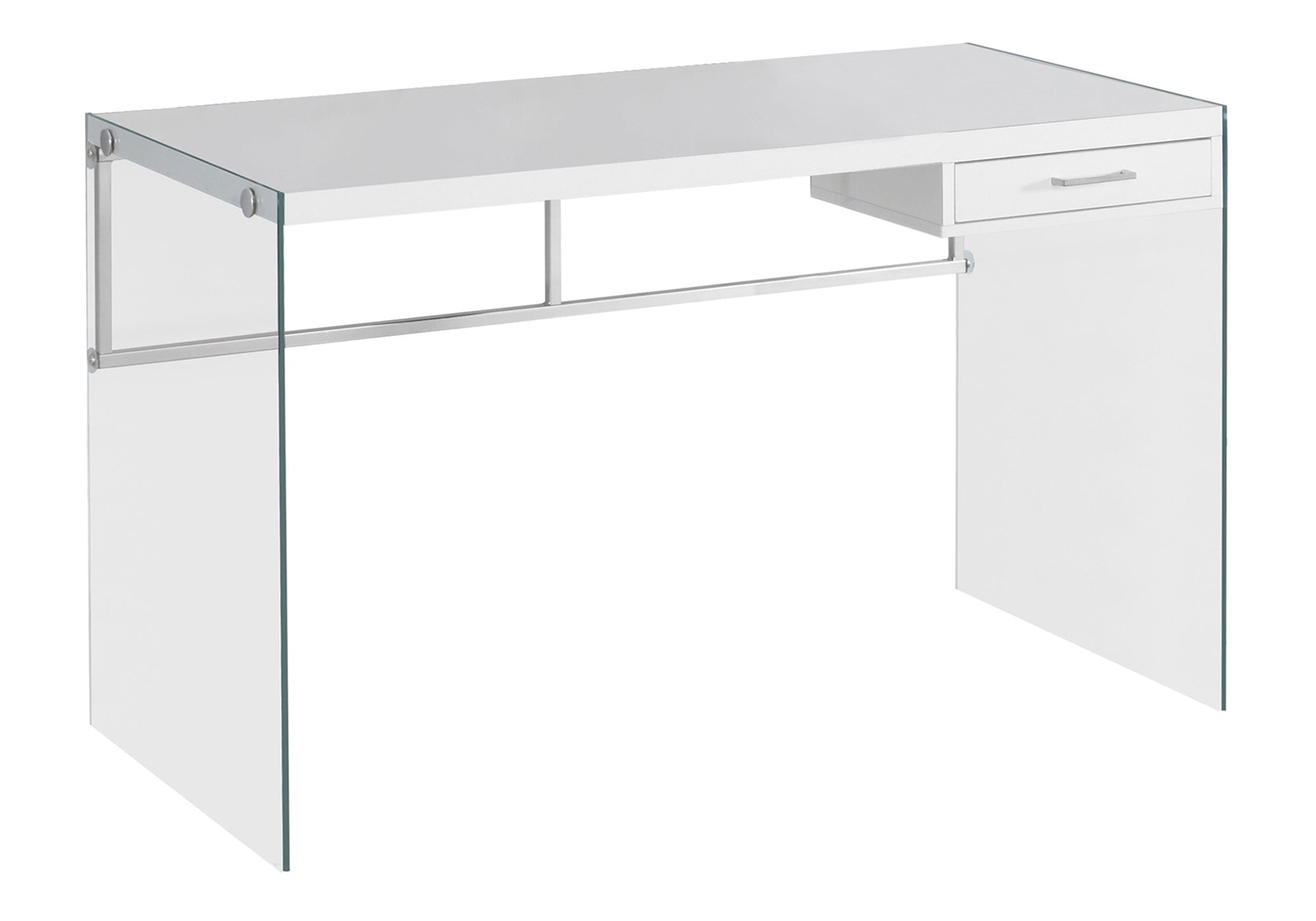 Contemporary Computer Desk, 48 in, White