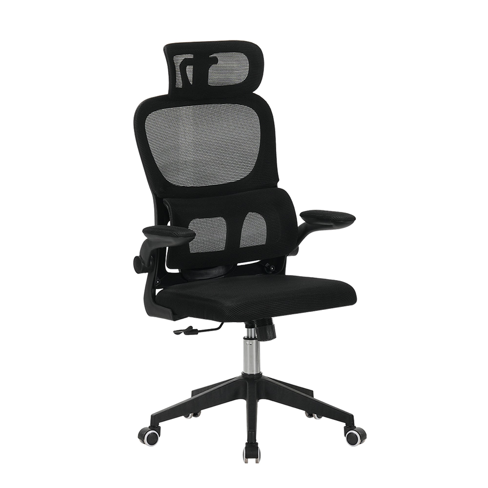 Big and Tall Lumbar Support Office Chair, 24.4 in, Black