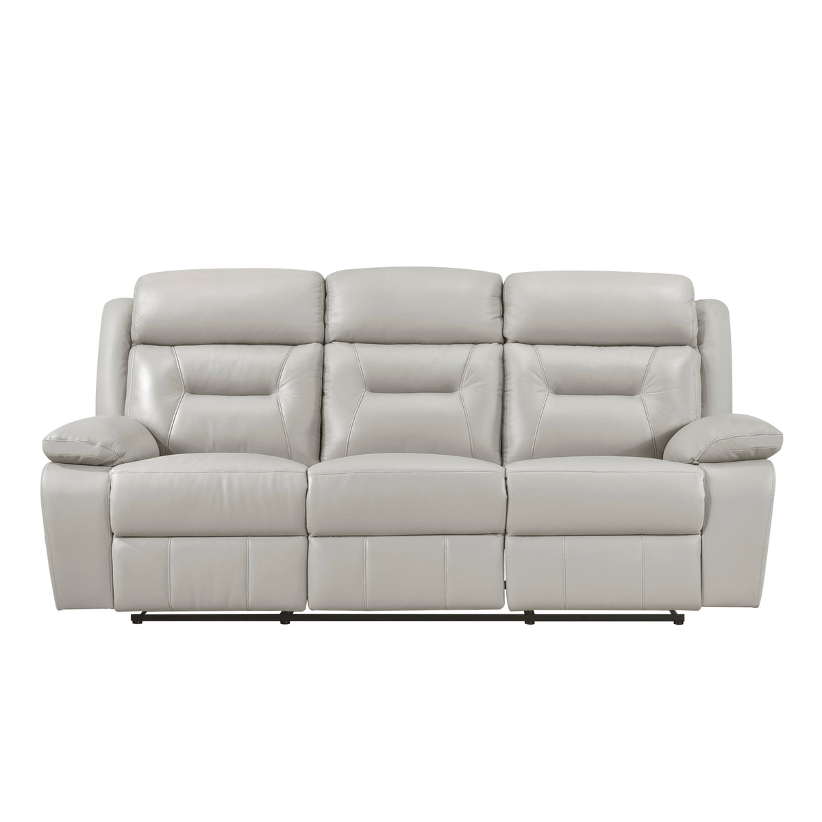 Silver Reclining Sofa, 87 in Wide