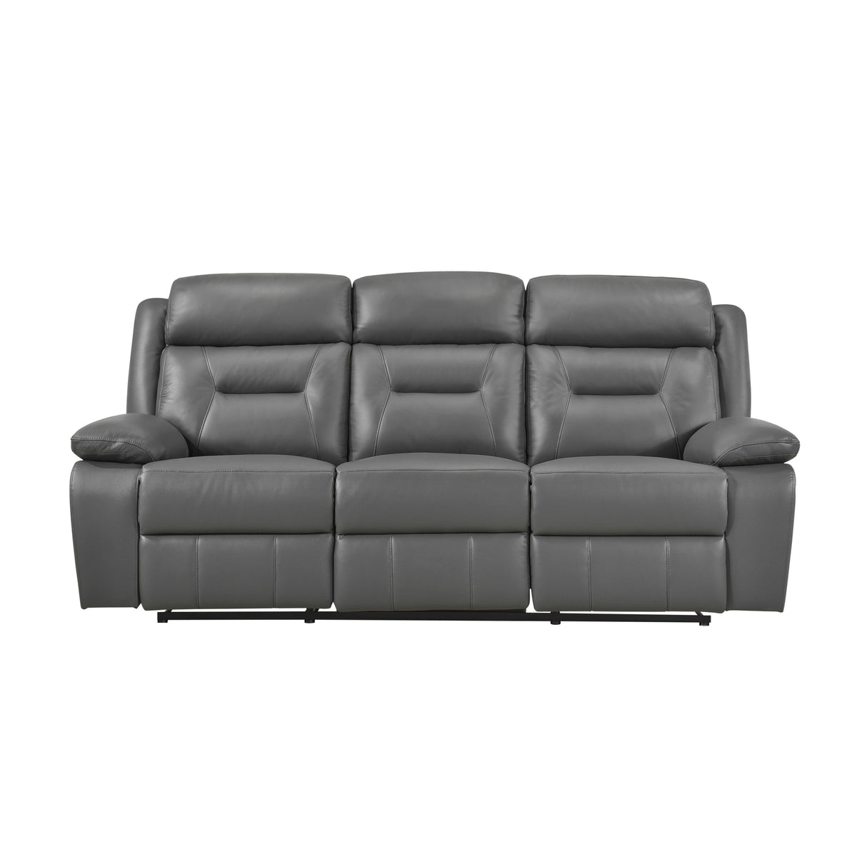 Dark Gray Reclining Sofa, 87 in Wide