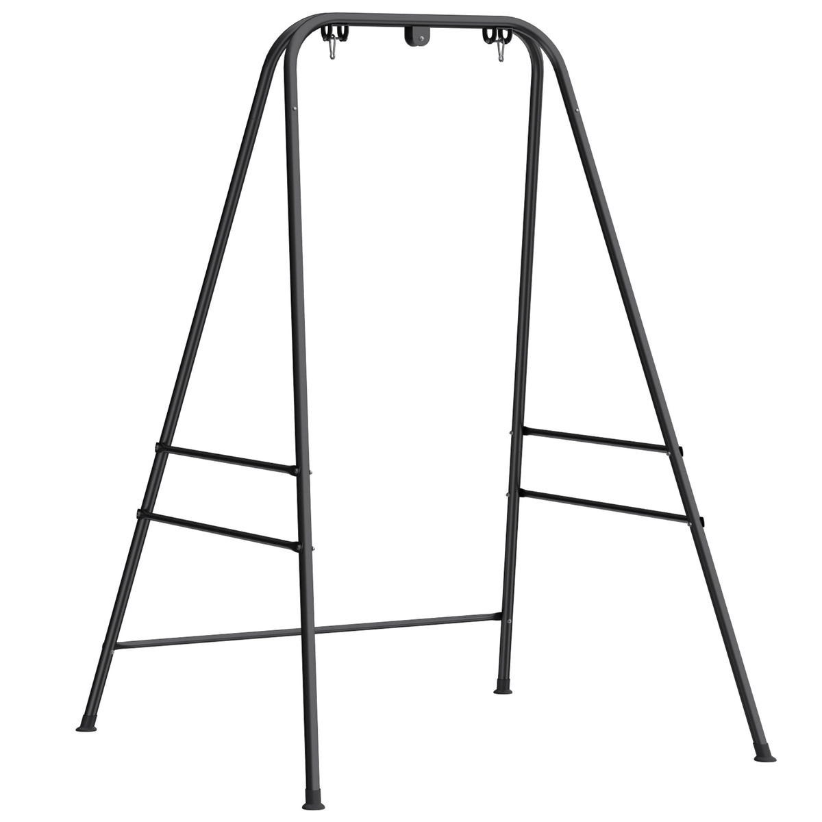 Black Metal Hammock Chair Stand, 72 in Tall