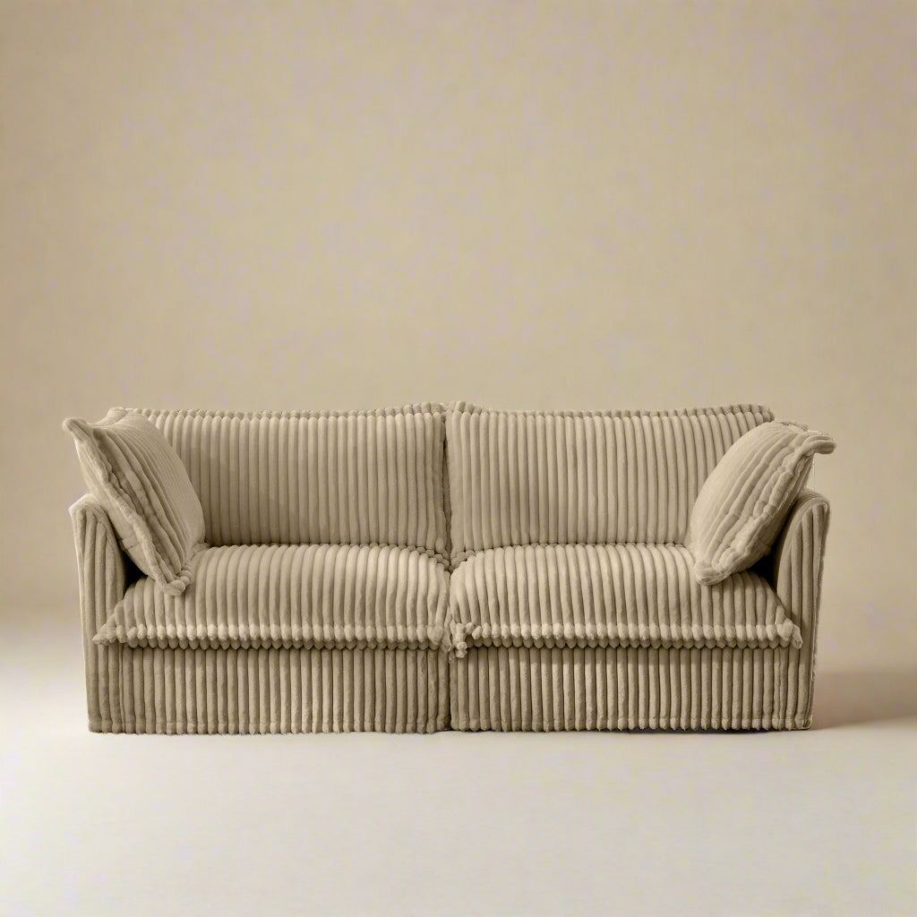 Fluffy 2-Seat Modular Sofa in Corduroy Camel #OttOnly_0 #Fabric_Corduroy Camel