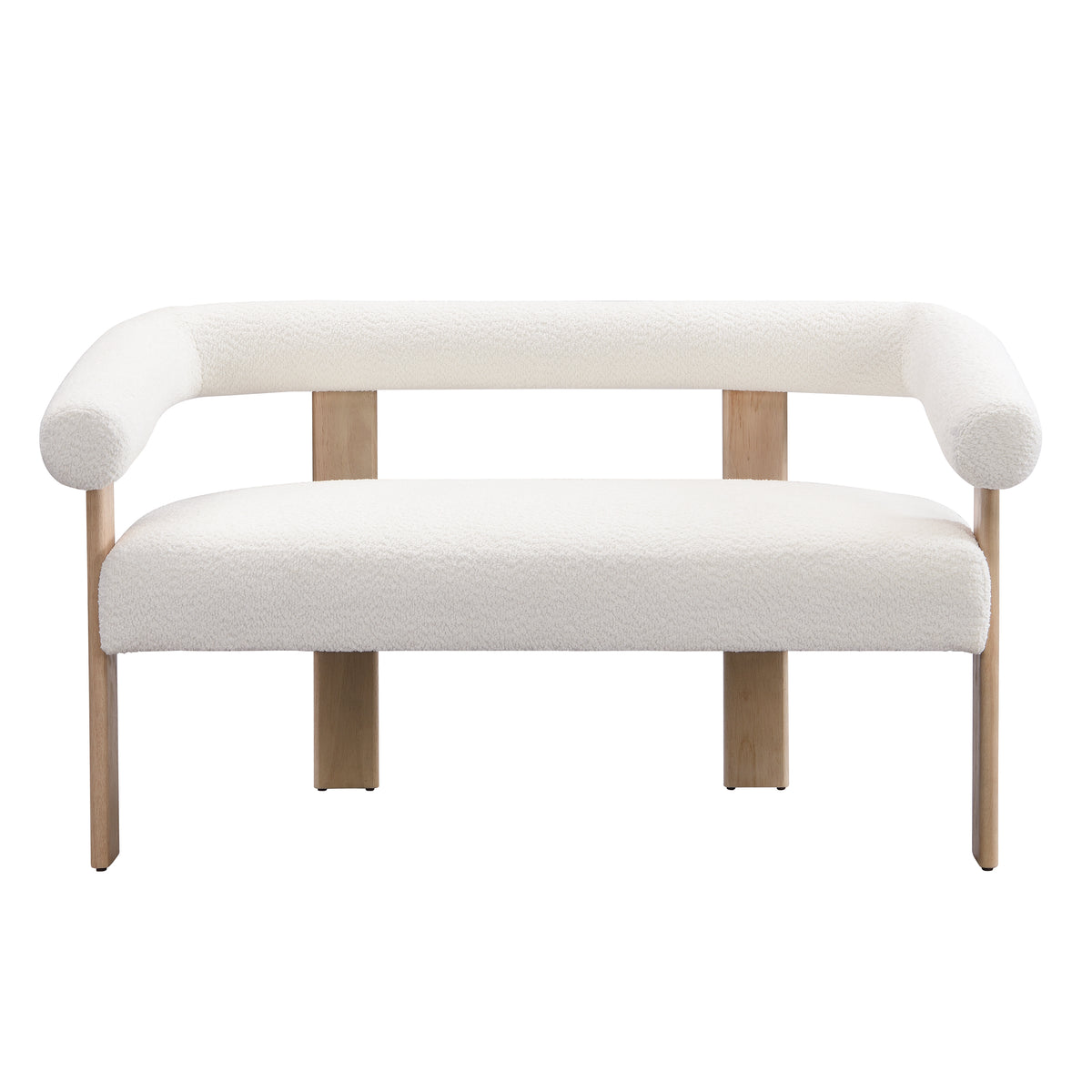 Beige Loveseat, 53.3 in Wide
