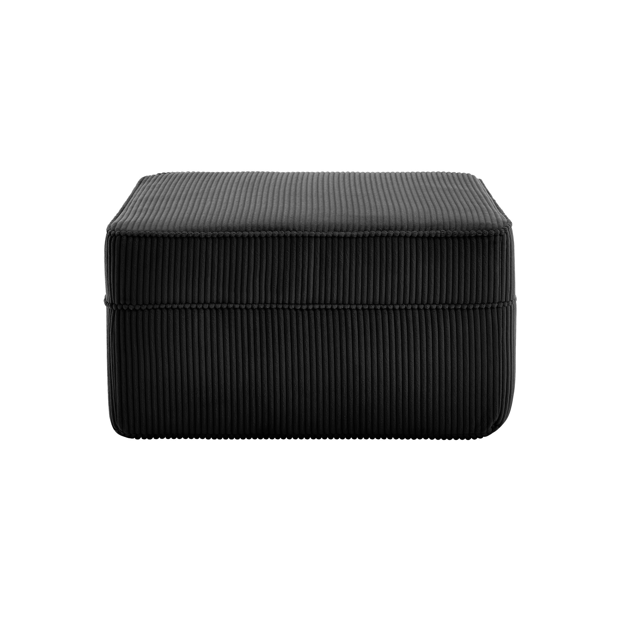 Hudson Boneless Ottoman in Black #Color_Black