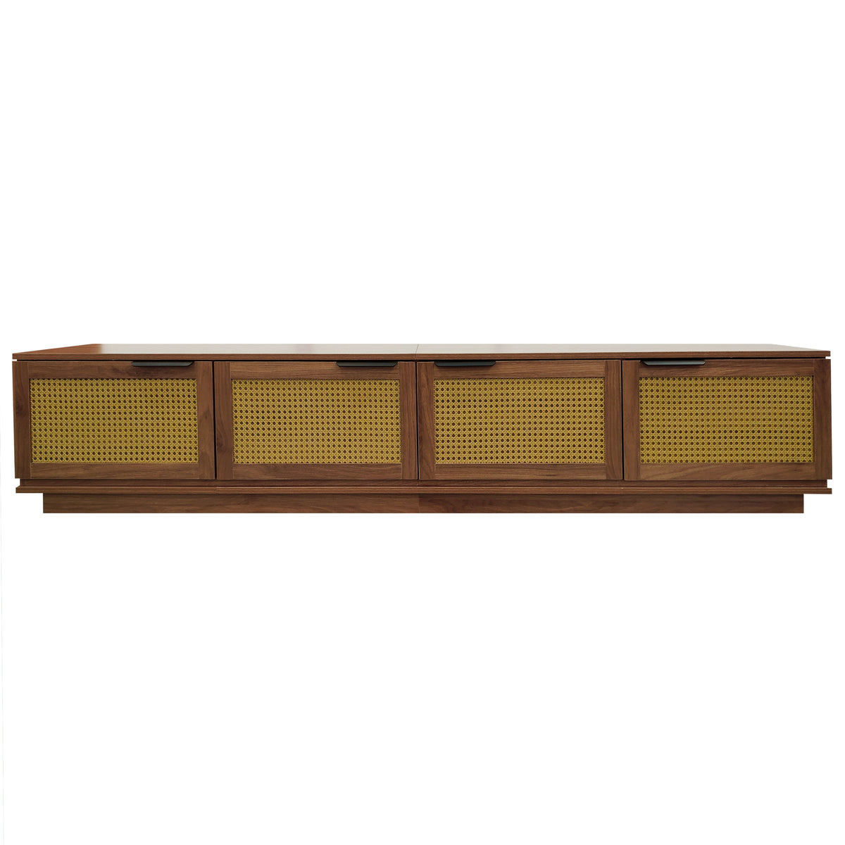Walnut TV Stand for TVs up to 75 in, 78.7 in Wide, 16 in Deep