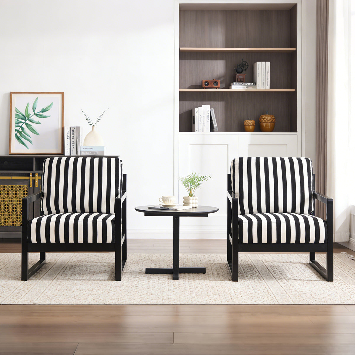 Black Accent Chair, 30.7 in Wide