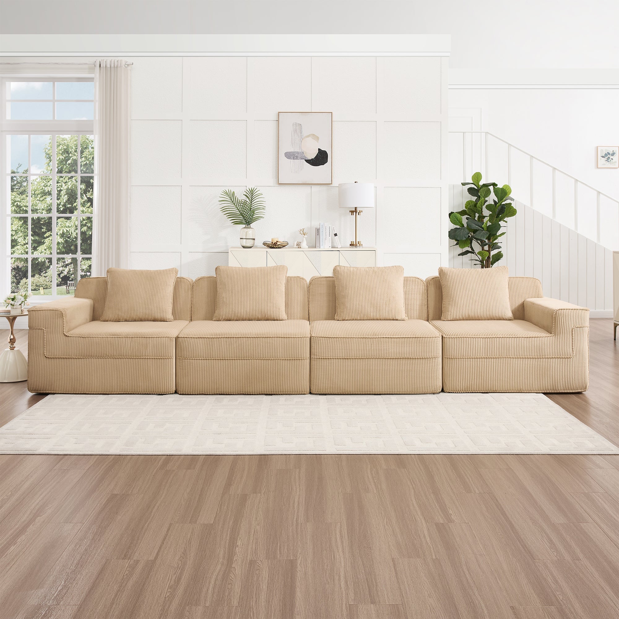 Hudson 4-Seat Boneless Couch in Camel #OttOnly_0 #Color_Camel