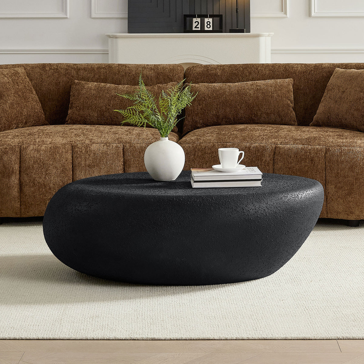 Black Coffee Table, 43.3 in