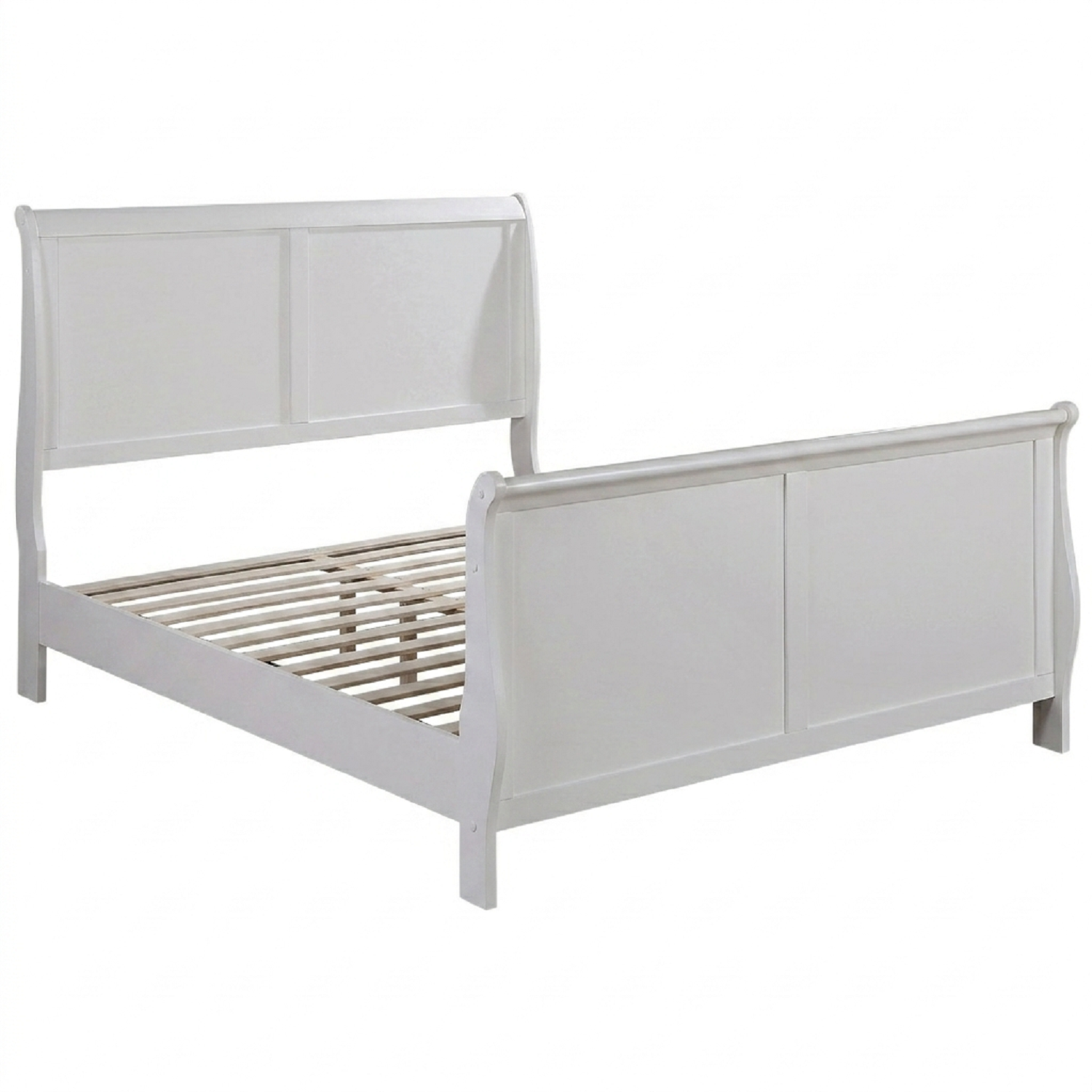 White King Sleigh Bed, Wood Frame