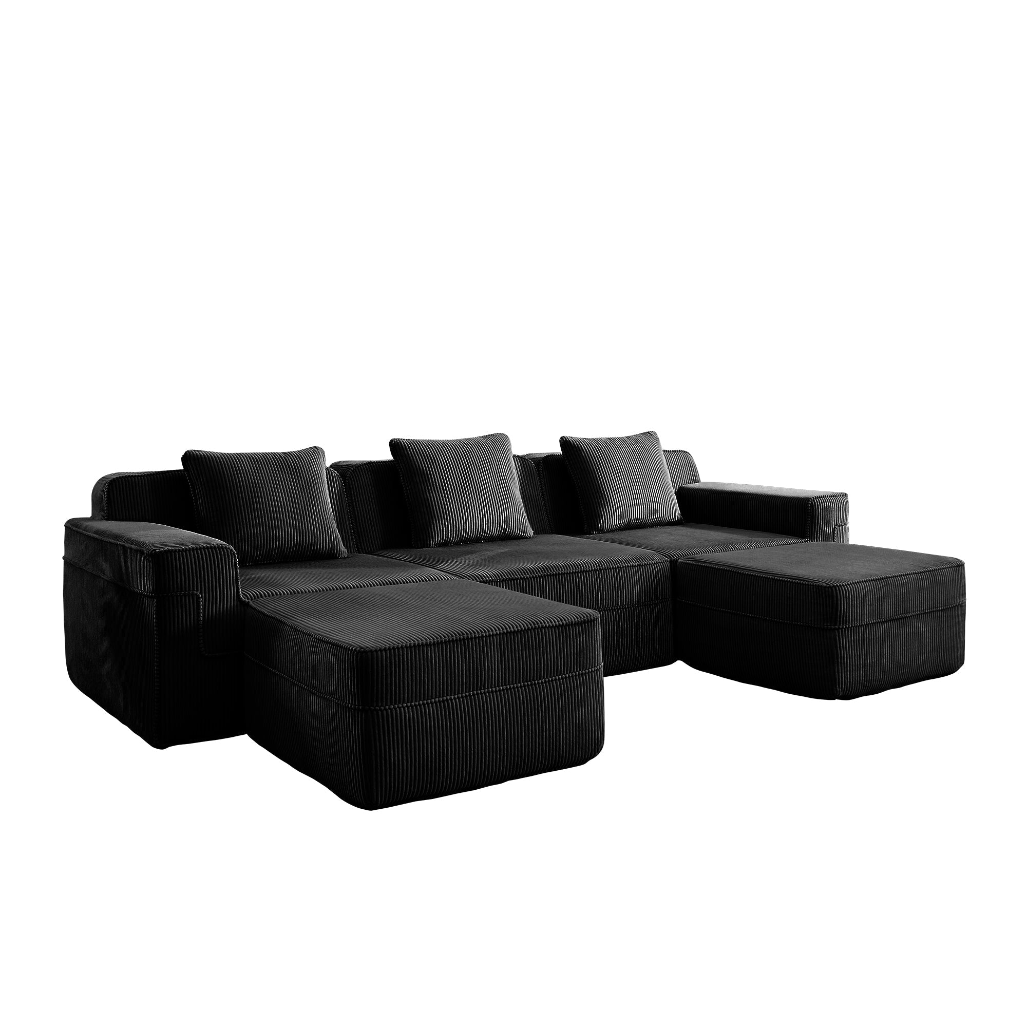 Hudson 3-Seat Boneless Couch in Black #OttOnly_2 #Color_Black