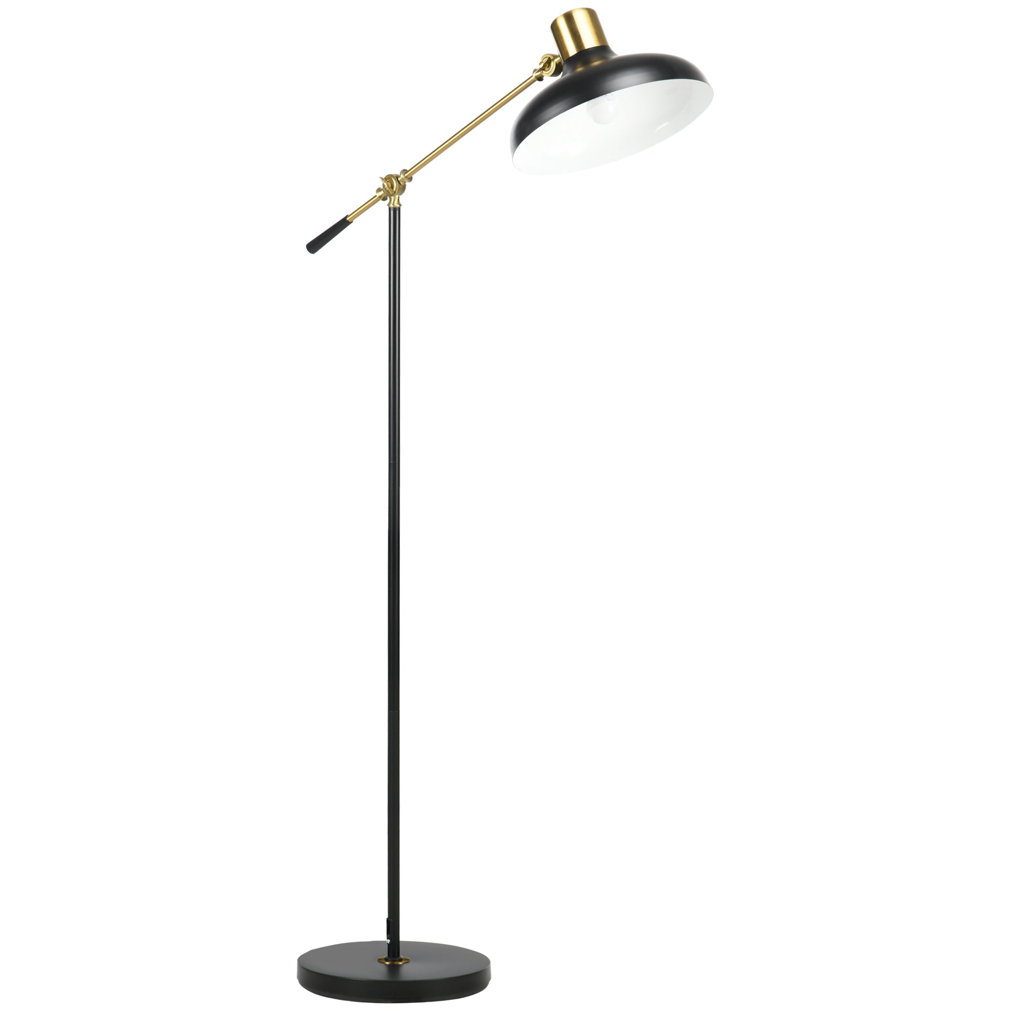 Floor Lamp with Adjustable Balance Arm in Black