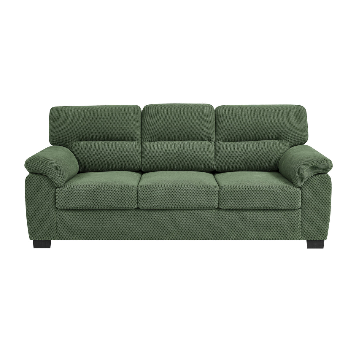 Dark Green 3-Seat Couch, 81 in Wide