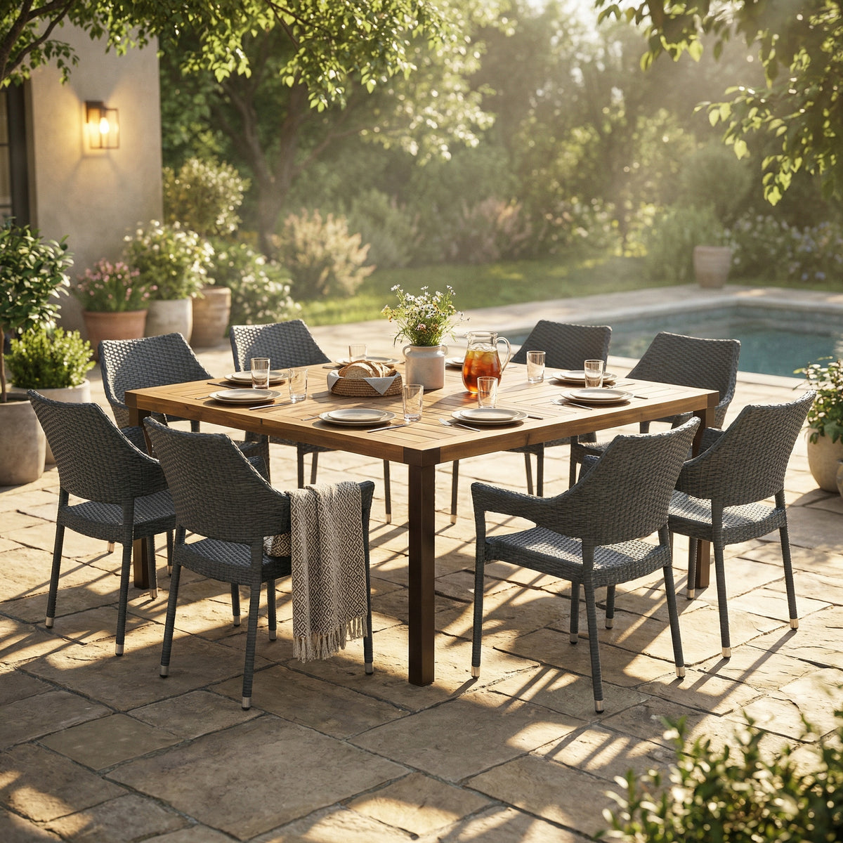 9-Piece Patio Dining Set for 8