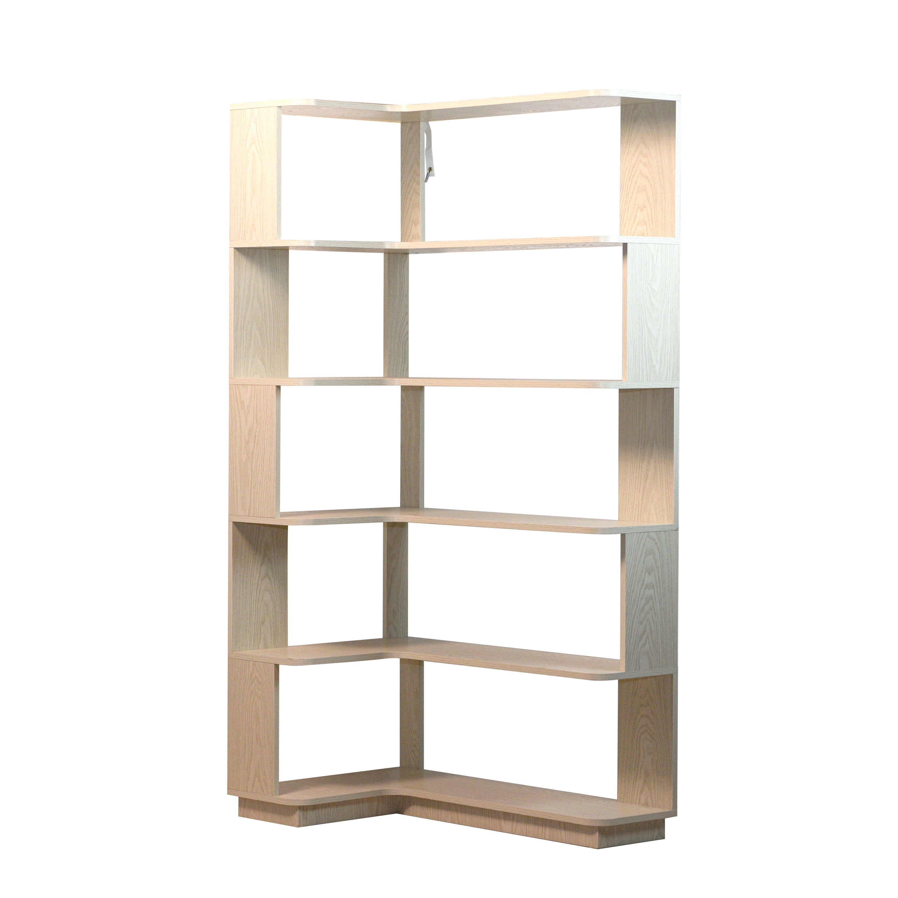 L-Shaped Bookcase, 35.4 in, White