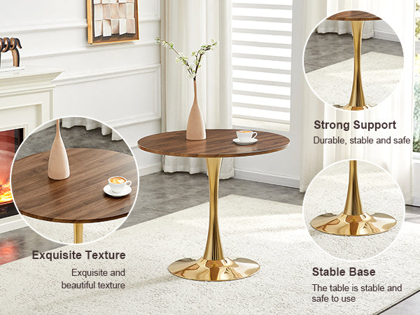 Feature graphic showing exquisite texture, strong support and stable base with the table by a fireplace