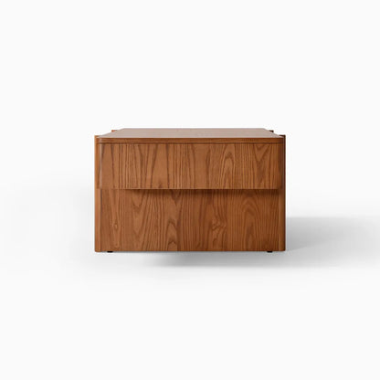 47" Solid Ash Wood Coffee Table with Hidden Storage