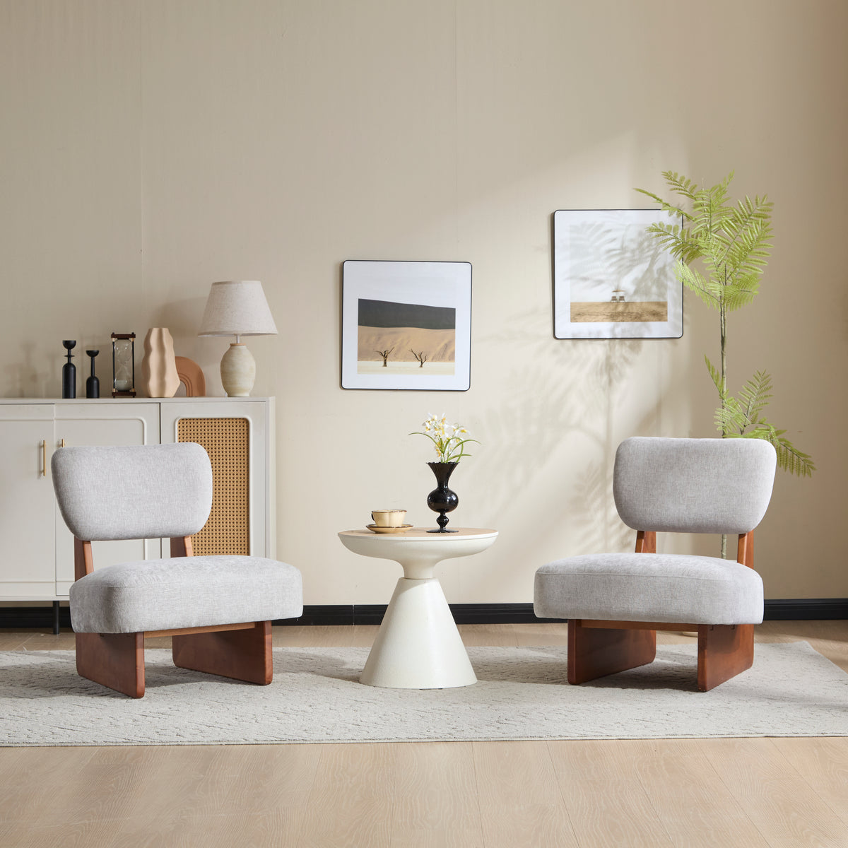 Gray Accent Chair, Set of 2