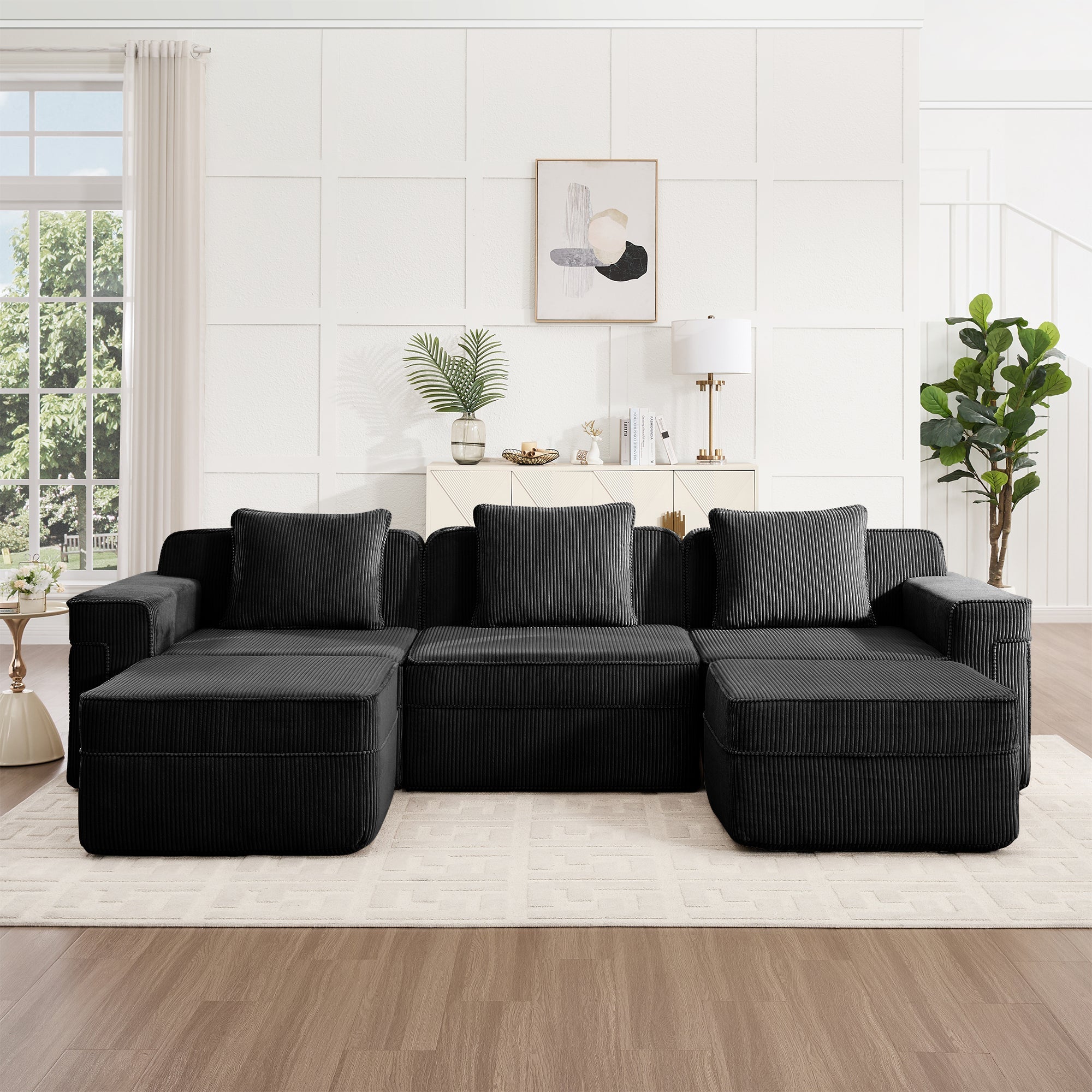 Hudson 3-Seat Boneless Couch in Black #OttOnly_2 #Color_Black