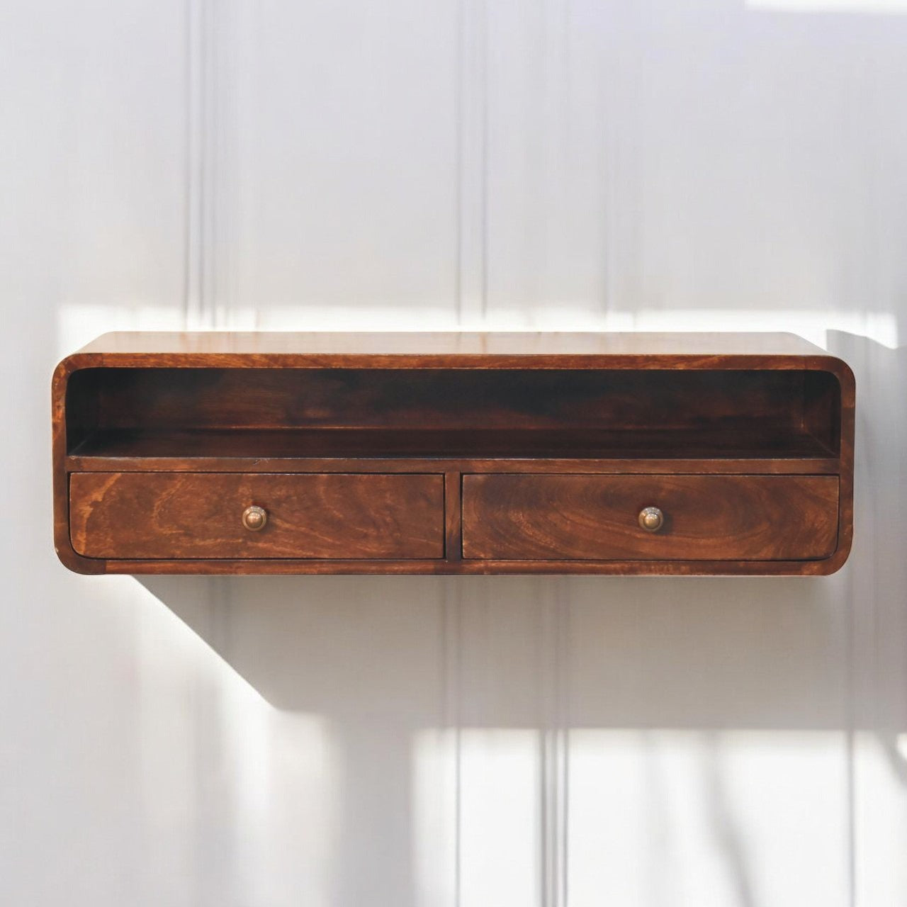 Office Desk with Drawers, Walnut