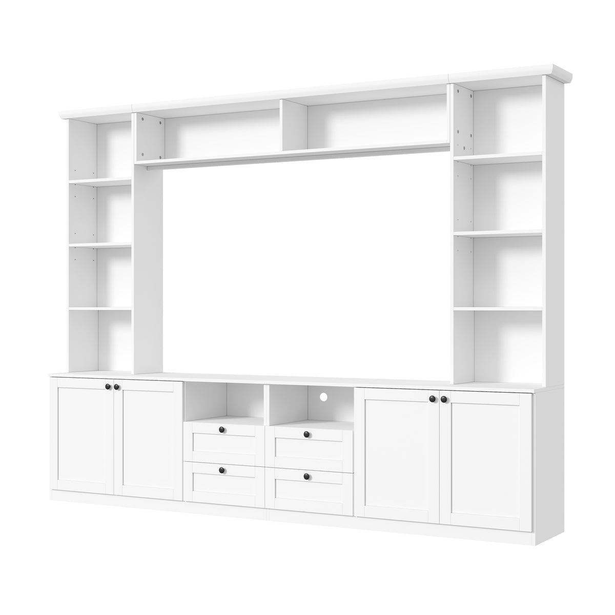White Entertainment Center for TVs up to 70 in, 102.3 in Wide