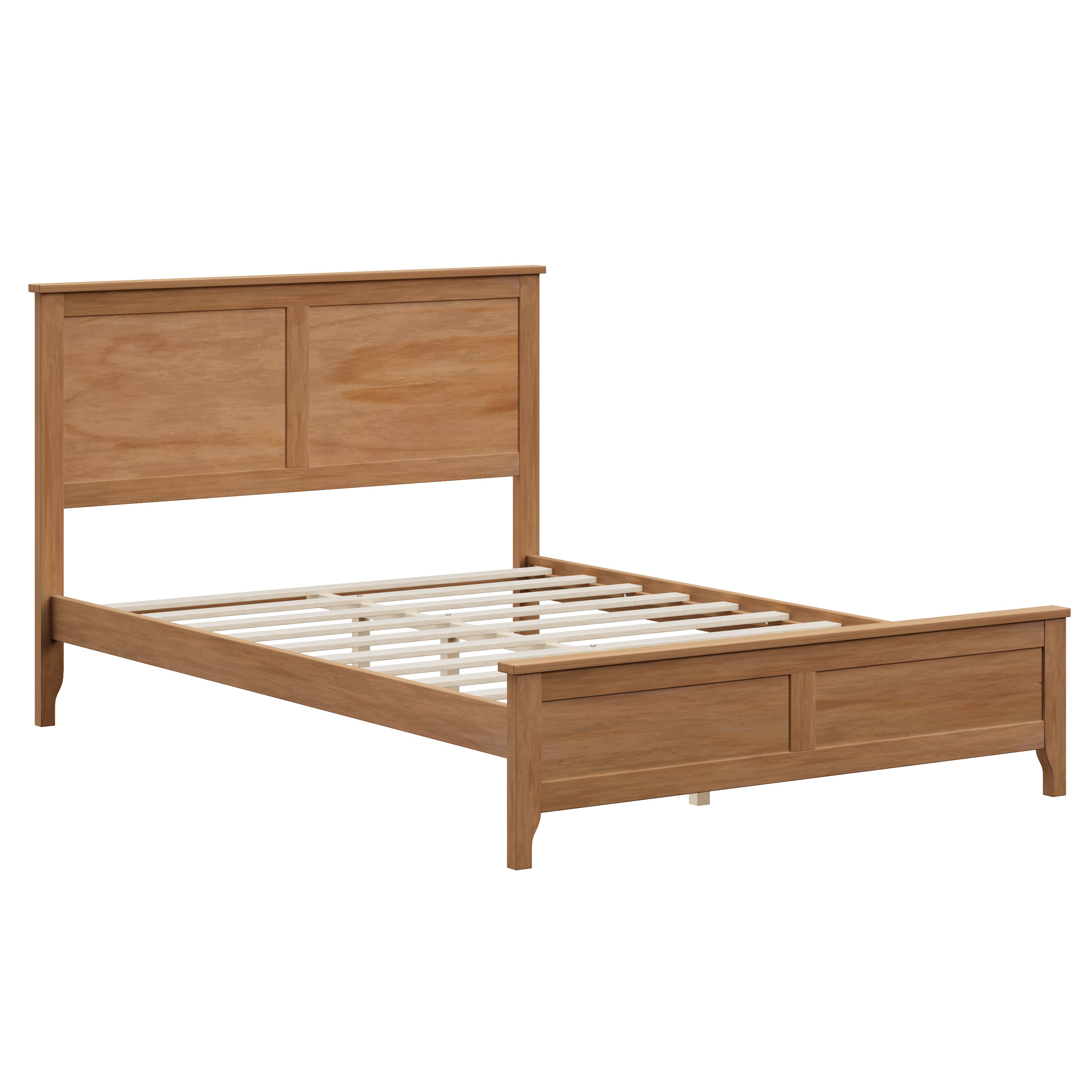 Solid Wood Full Size Platform Bed, Seadrift Finish