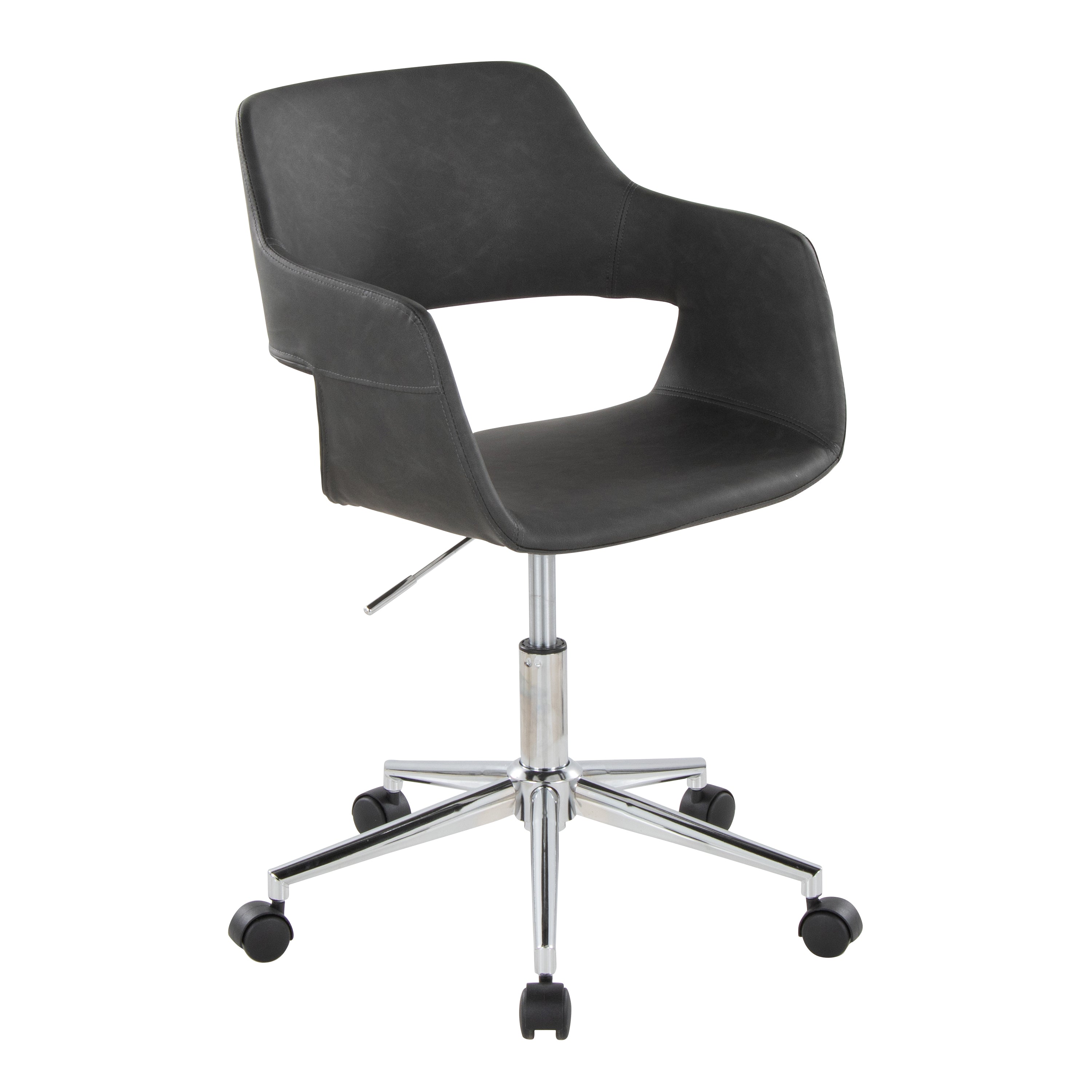 Contemporary Office Chair, 27.5 in, Grey