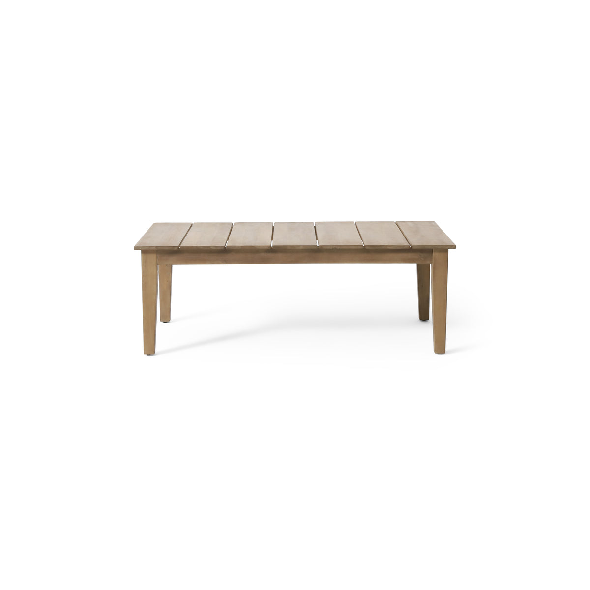 Brown Solid Wood Outdoor Coffee Table, 39.5 in Wide