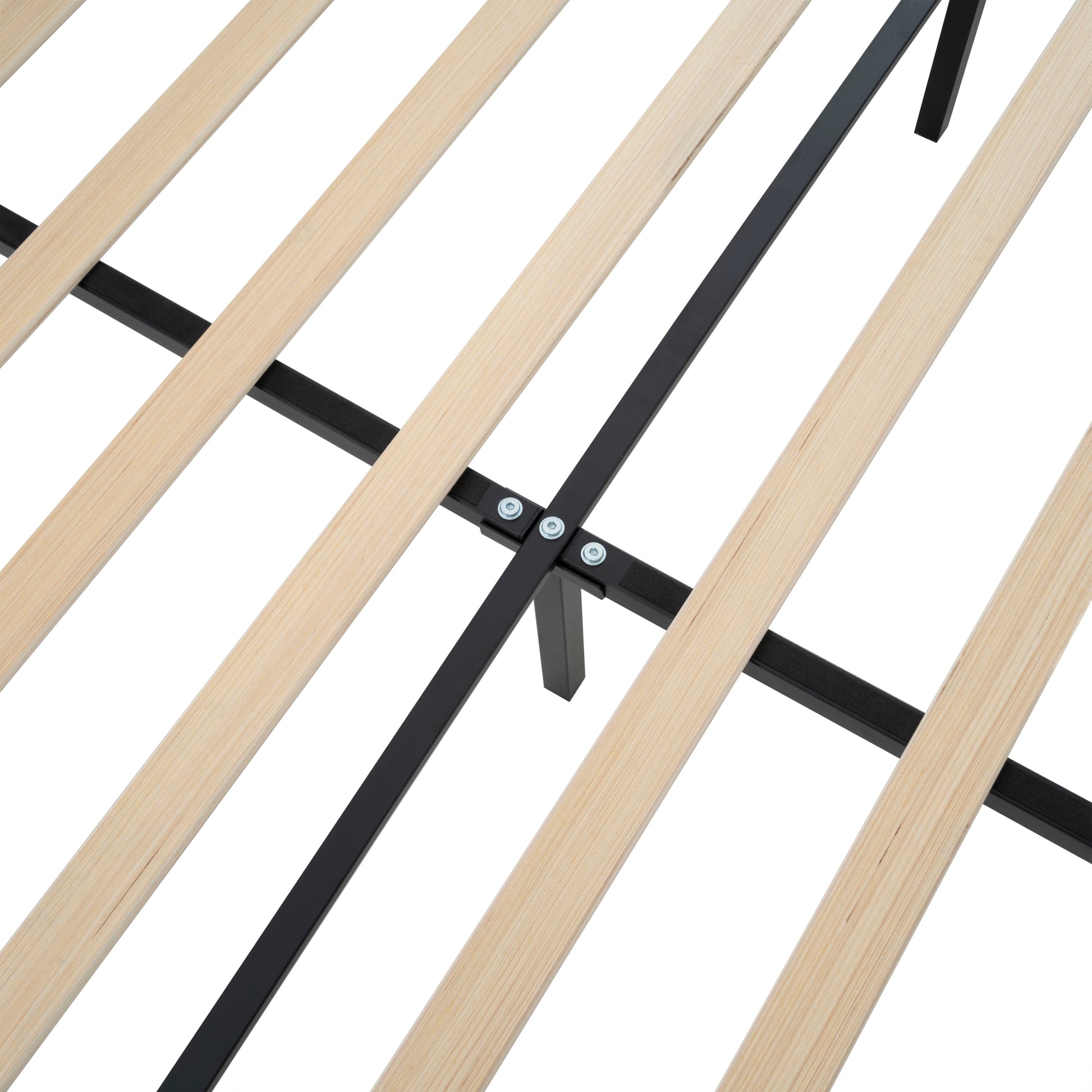Solid wood leg detail on white teddy velvet king platform bed