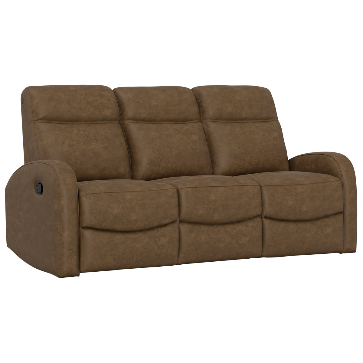 Brown Reclining Sofa, 78.4 in Wide