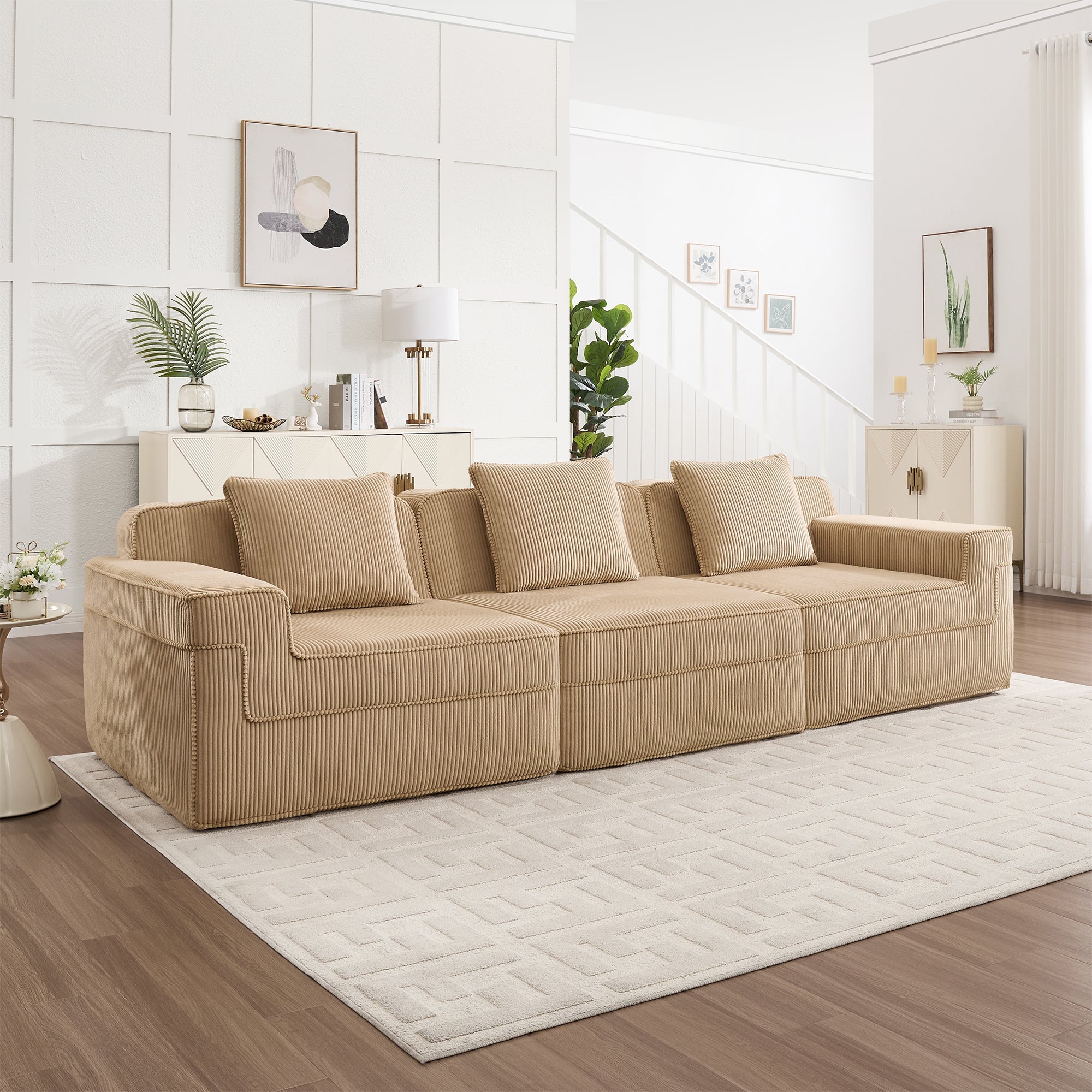 Hudson 3-Seat Boneless Couch in Camel #OttOnly_0 #Color_Camel