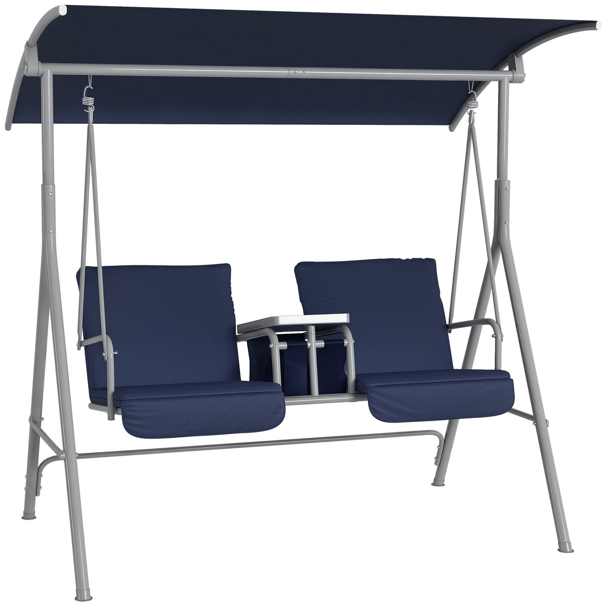 Blue Porch Swing with Stand