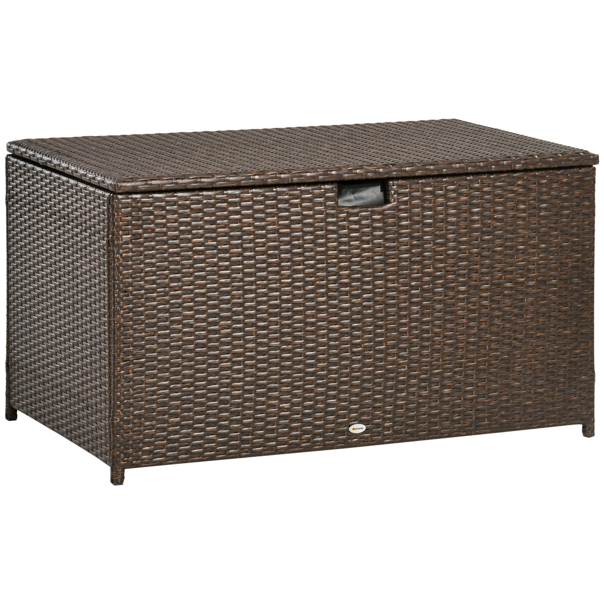 113 Gallon Brown Wicker Deck Box