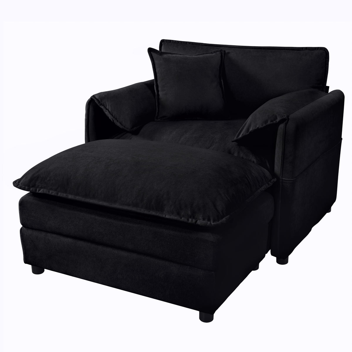 Black Chenille Recliner