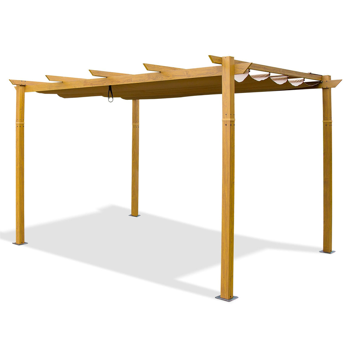 Yellow Brown Aluminum Pergola