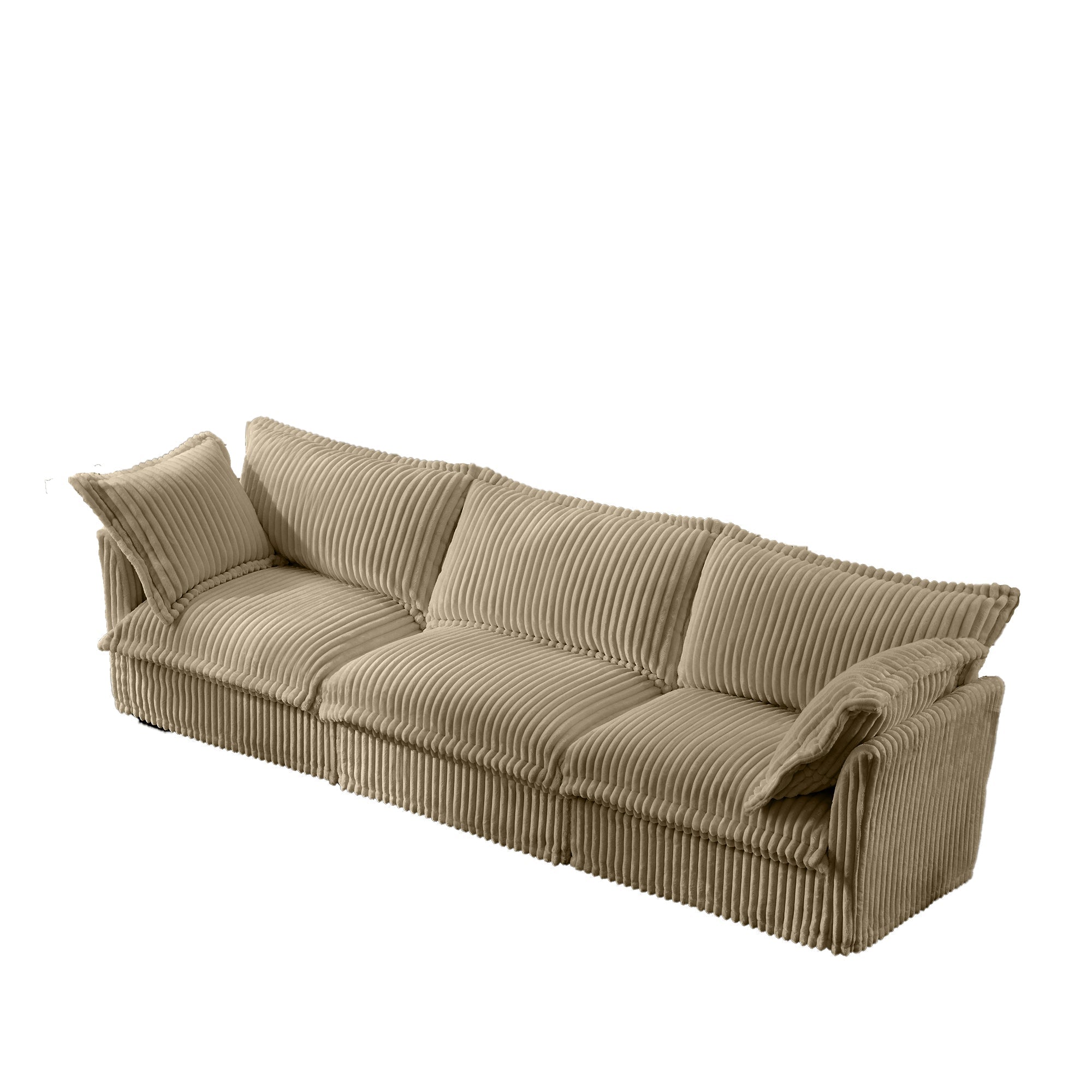 Fluffy 3-Seat Modular Sofa in Corduroy Camel #OttOnly_0 #Fabric_Corduroy Camel