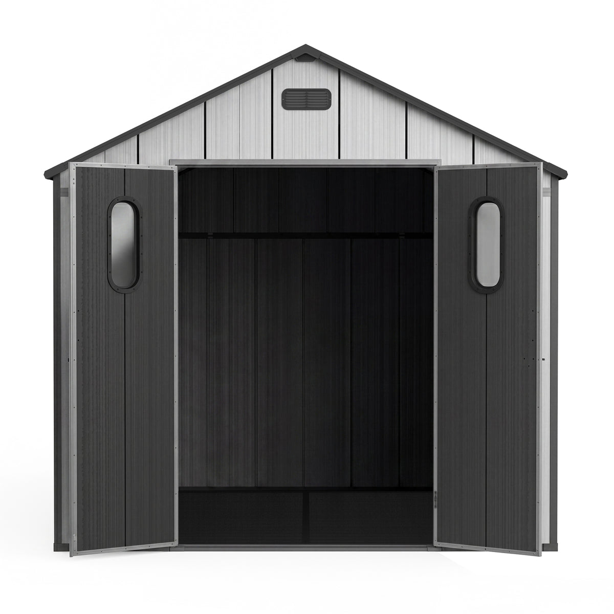 8x10 ft Gray Resin Storage Shed with Floor